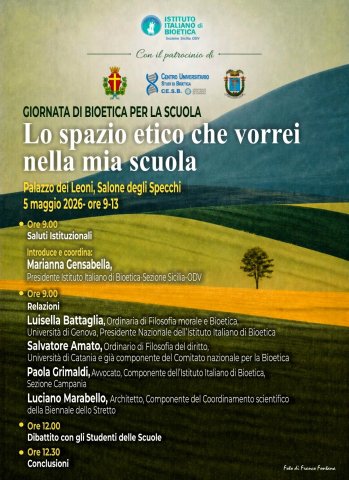 Giornata di bioetica per la scuola su Lo spazio etico che vorrei nella mi scuola